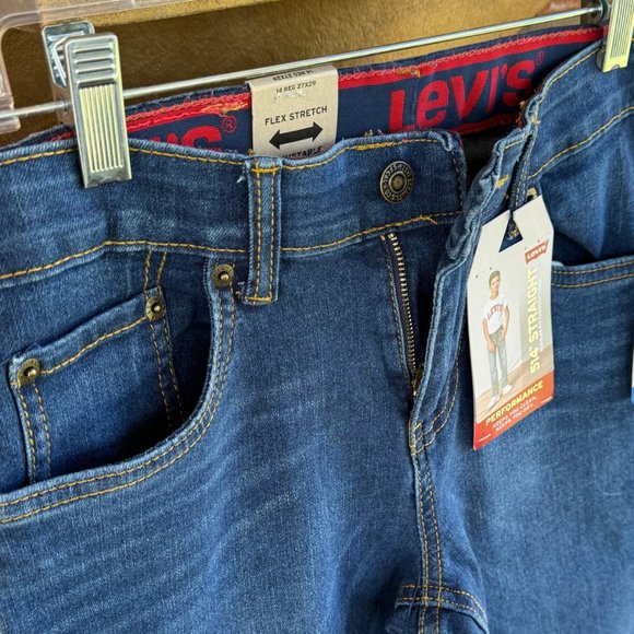 Levi's 514 Straight Regular Fit Performance Jeans for Boys NWT Size 14 Comfy - Picture 2 of 7